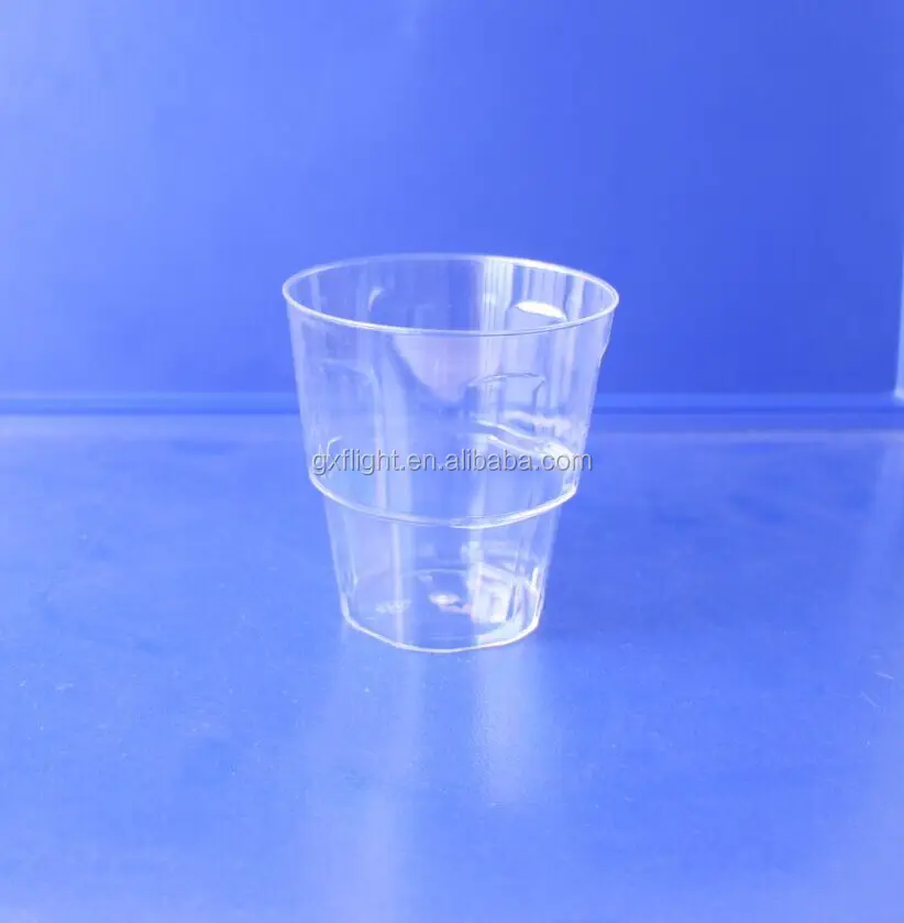 8oz 9oz Inflight Water Cup Disposable Clear PS Plastic Airline Cup