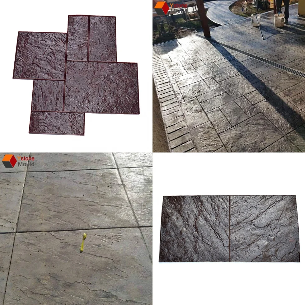 Полиуретановый бетонный коврик для штампов Европейская форма вентилятора