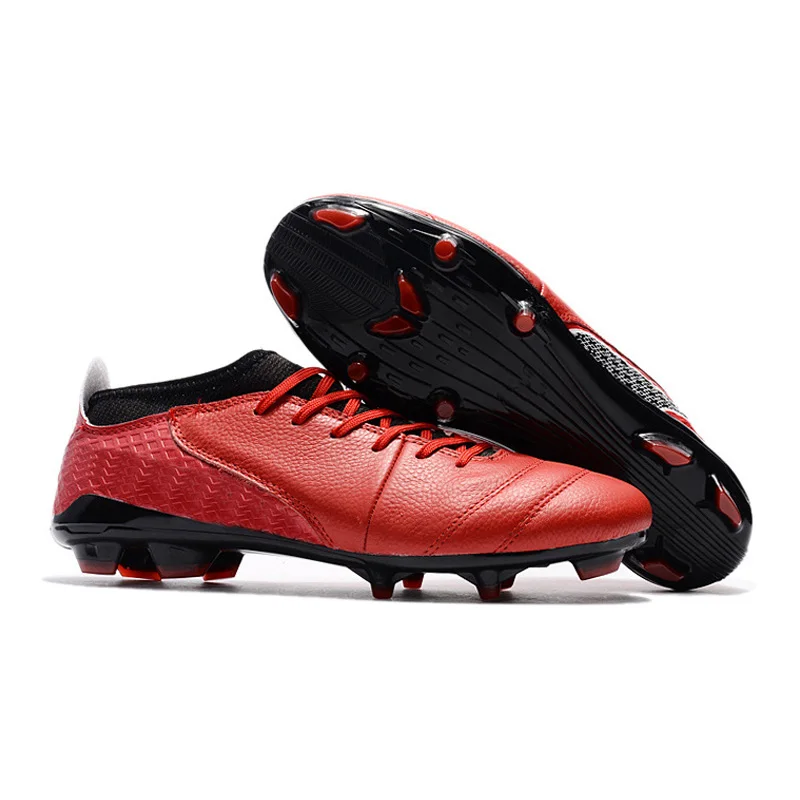 2019 Best sports shoes edition genuine leather soccer sports men football shoes
