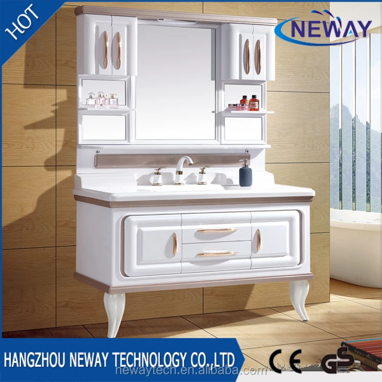 Китайский производитель, ПВХ цветной керамический шкаф для ванной комнаты, раковина