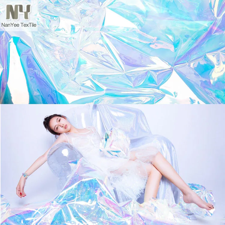 Nanyee Textile Foiled Sparkling PVC Vinyl Fabric For Bag