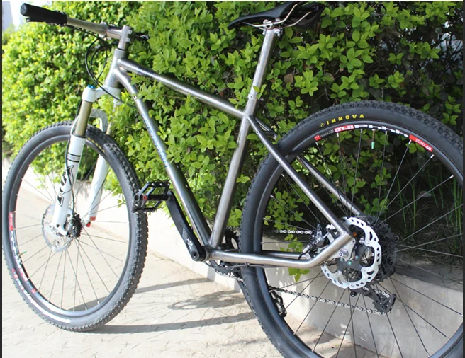Ti pure quality 14' 16 ' 18 ' 20 ' MTB  titanium bike frame bicycle made in China