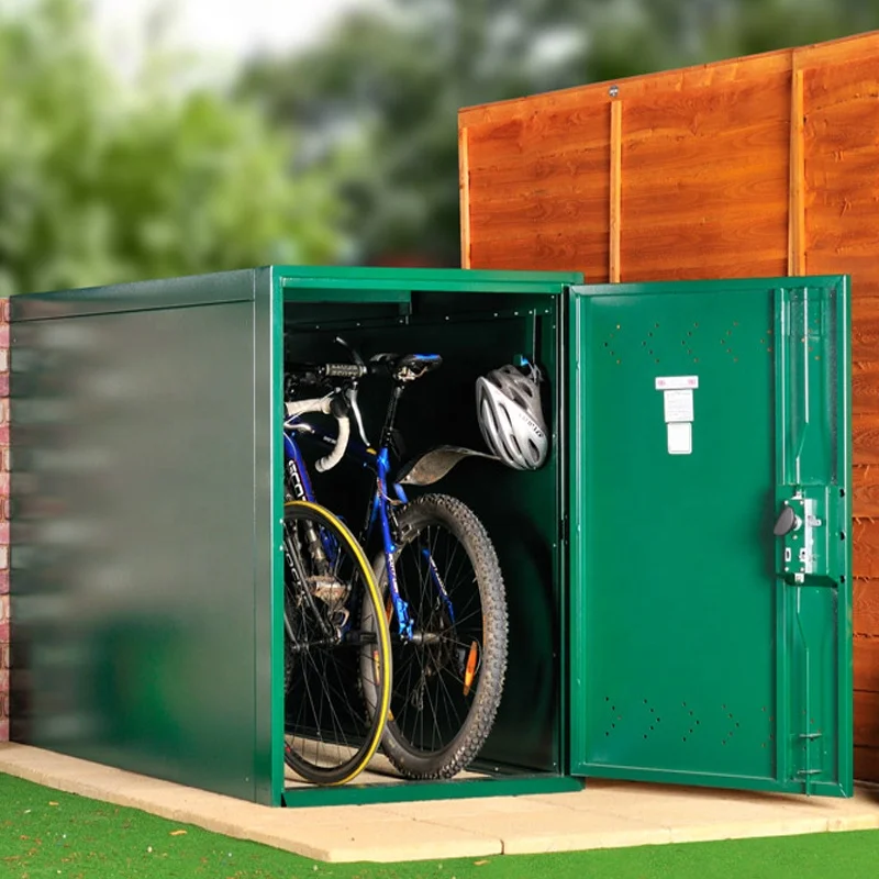 Vertical Bicycle Locker Metal Bicycle Storage Locker Metal Outdoor Furniture Bike Locker