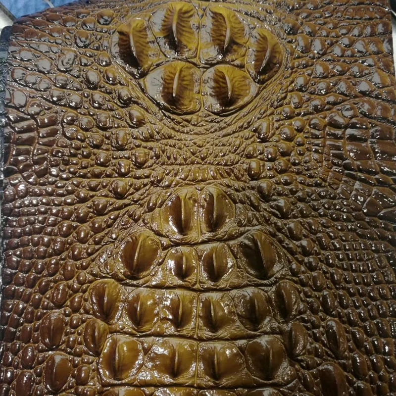Двухцветные тисненые листы из искусственной кожи крокодила для изготовления сумок