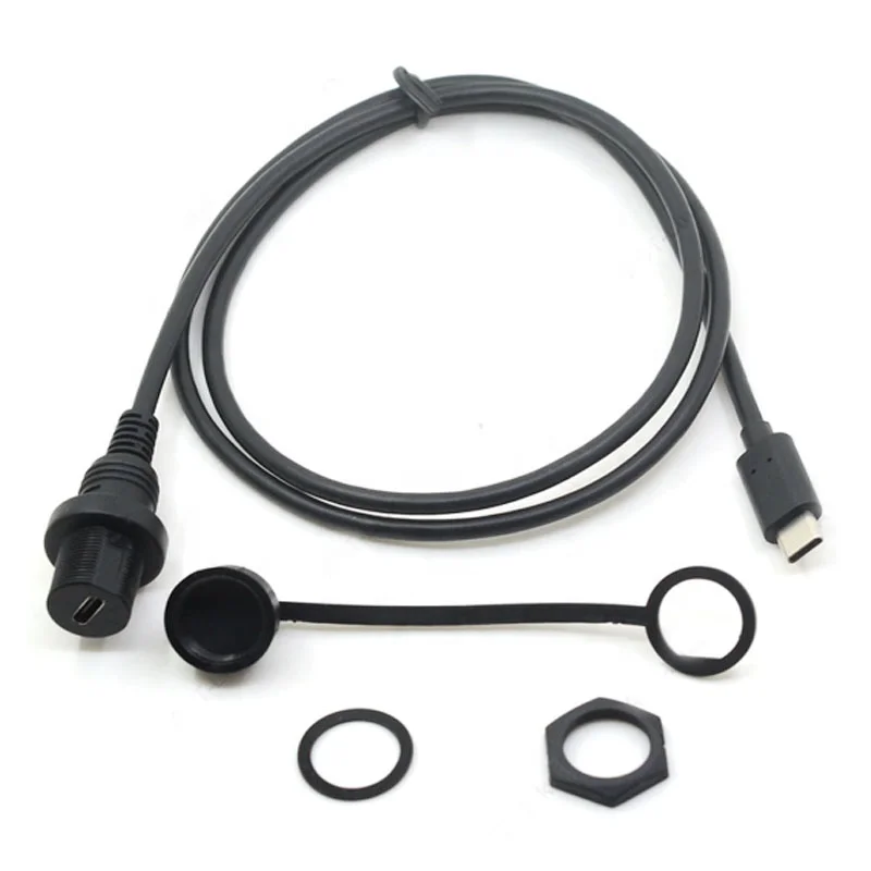Водонепроницаемый IP67 USB 3,1 Type C кабель с USB типа C 3,1 мужского и женского пола для крепления на панель Водонепроницаемость удлинитель адаптер