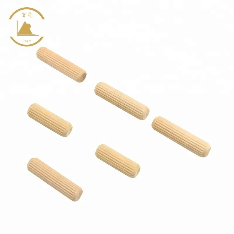 Hot Sale China Factory Threaded Wooden Dowel Birch Wooden Dowel Pins Can Be Customized