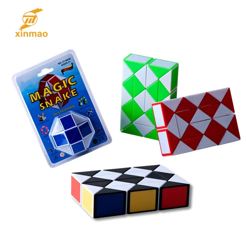 
2020 Hot Selling twist plastic magic ruler snake cube advertisement jigsaw puzzle for kid 