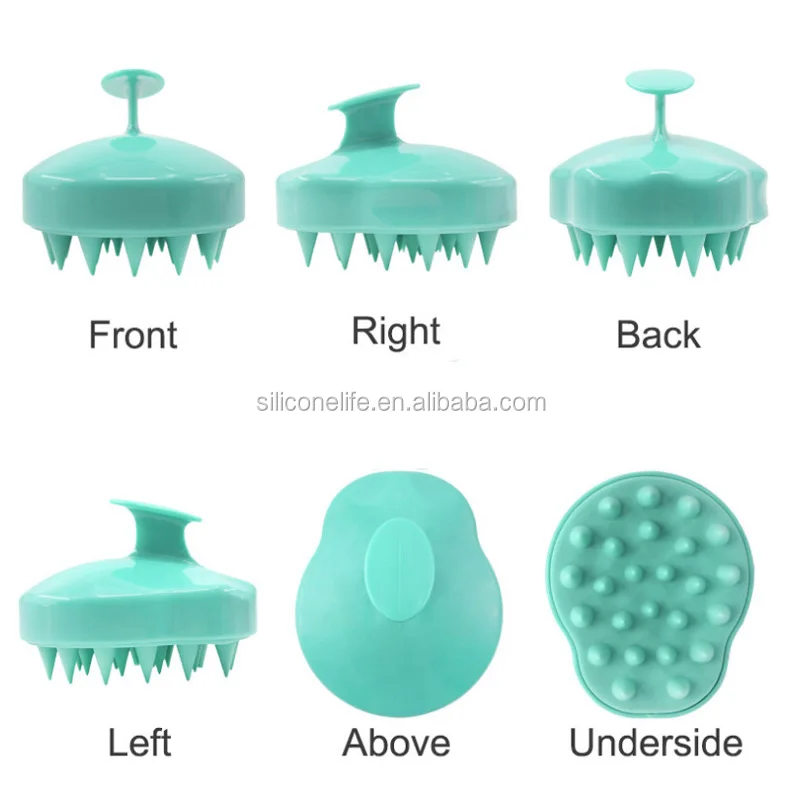 Hair Scalp Massage Shampoo Brush Head Anti Dandruff Anion Silicone