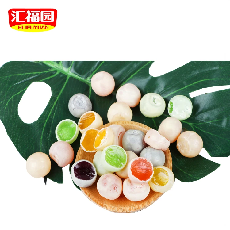 
Coating soft center filled chewing candy 