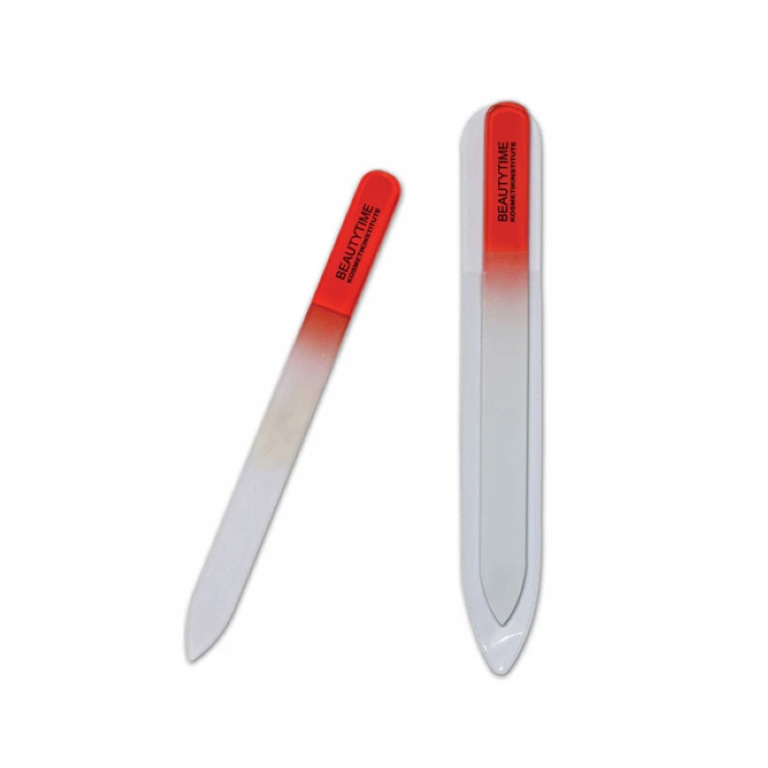 Customized Logo Glass Nail File in PVC Case Sleeve