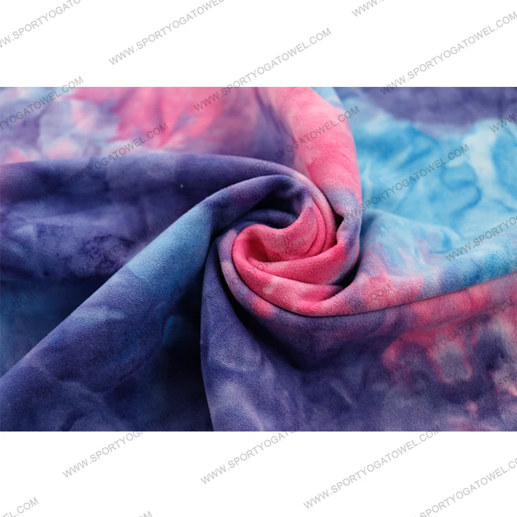 
Latest fashion suede tie dye non slip yoga mat for hot yoga equipment 
