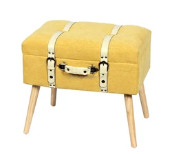 Hot- selling economic furniture blue sapphire ottoman storage stool