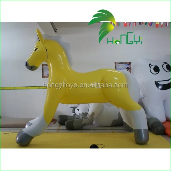 Hongyi Inflatable Yellow Horse , Horse Toys