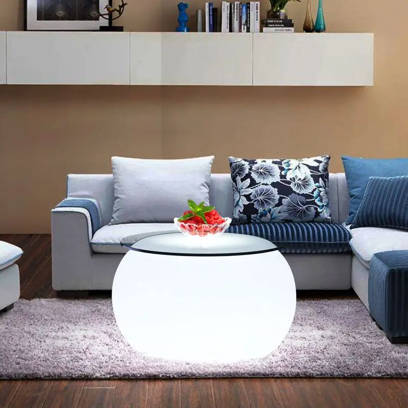 
D68*H45cm LED Bar table and chairs LED illuminated Light Furniture outdoor 