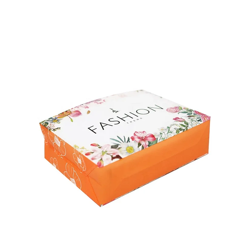 Floral Beauty Laminated Bags Reusable Eco Shopping Non-woven Shoe cloth tote Bag