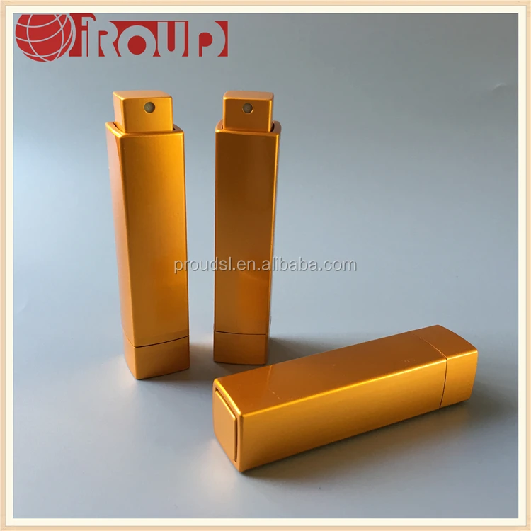 Золотой Алюминиевый парфюмерный атомайзер 15 мл, металлический парфюмерный Атомайзер