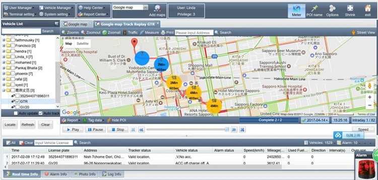 VT900 VT600 VT202 VT2063g vehicle gps tracker with online web fleet management platform soft system DLT server software