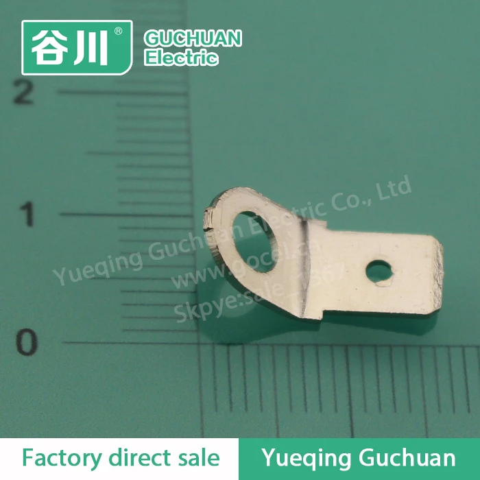Hole size 4.2mm,round wire welding lug,PCB screw terminal,DJ6114-6.3*0.8
