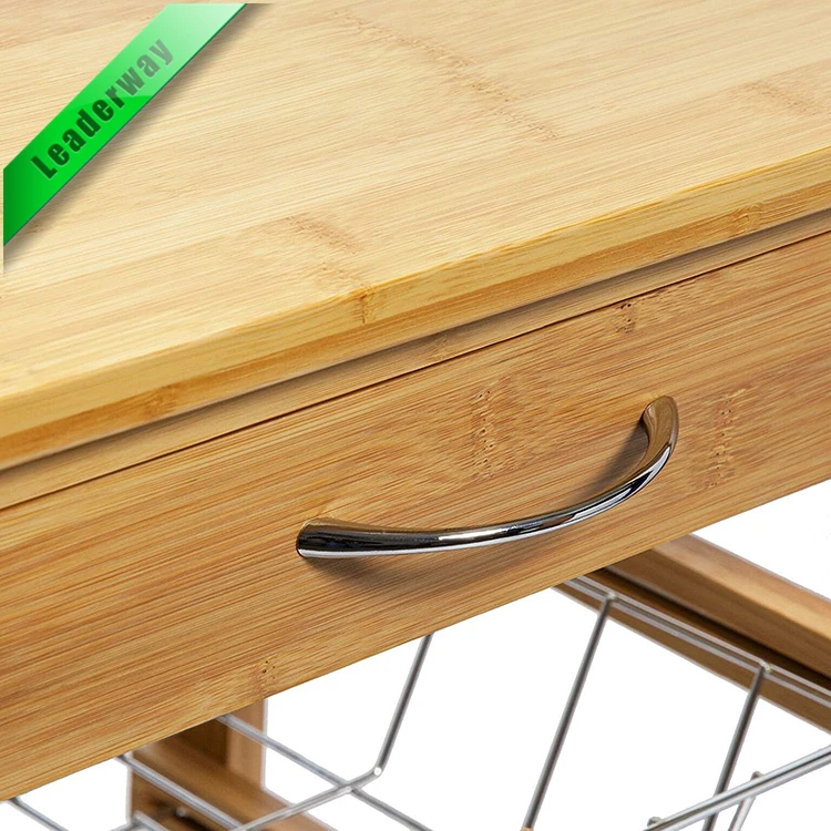 4 Layers One Lawyer Factory Outlet Hand Truck Mobile Trolley Kitchen Island Cart Mobile Foodcart Design bamboo organizer