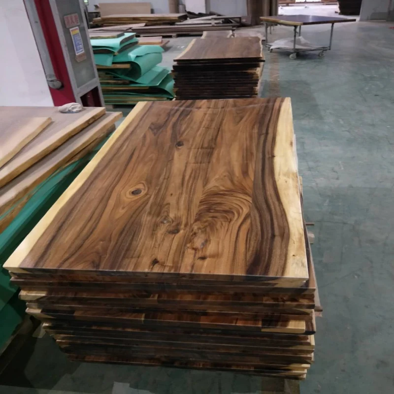 Luxury style top grade suar wood solid slab dining table top