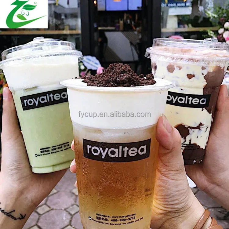 disposable clear plastic snack cup with lid, icecream cone milkshake pudding tumbler mug glass multi-functional container