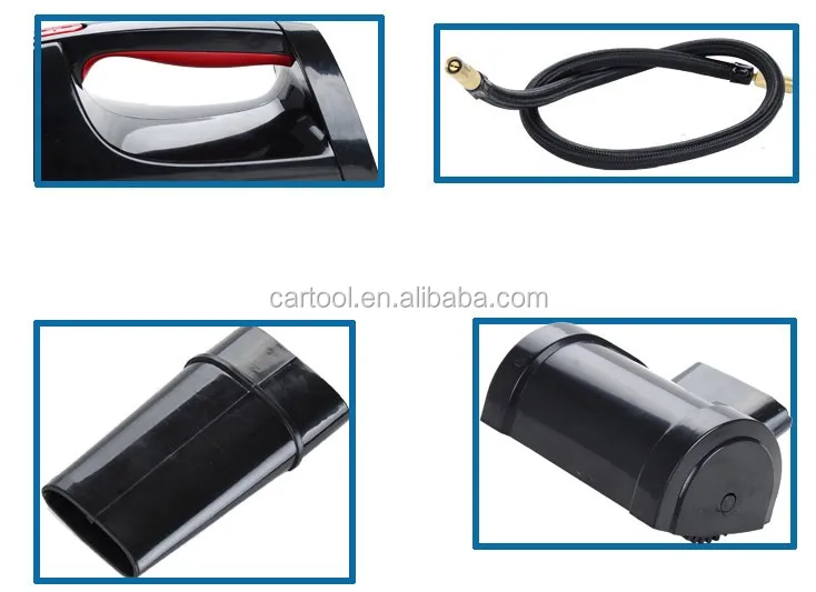 Portable Powerful 12v Wet Dry Vacuum Cleaner With LED Air Compressor