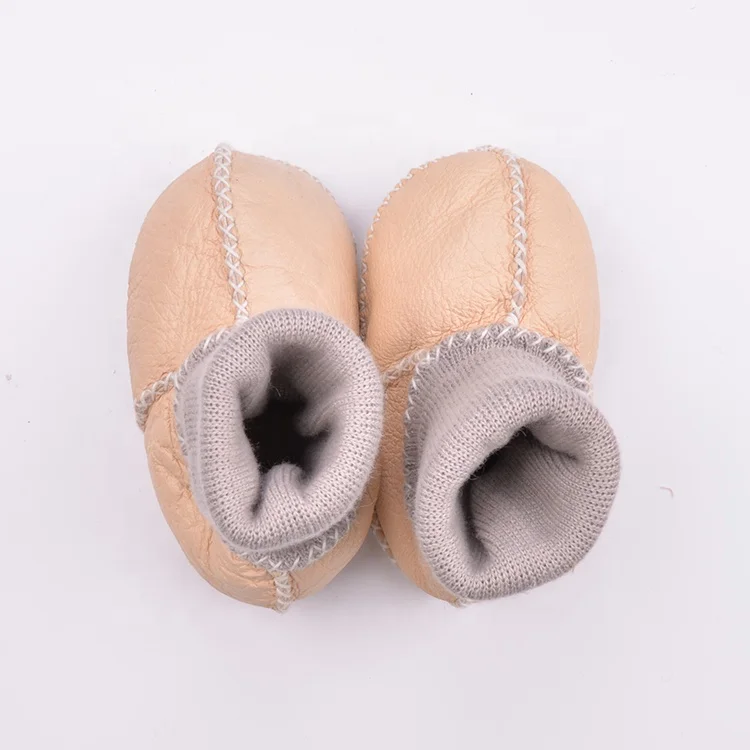 
100% merino sheepskin wool inside baby leather boots soft 