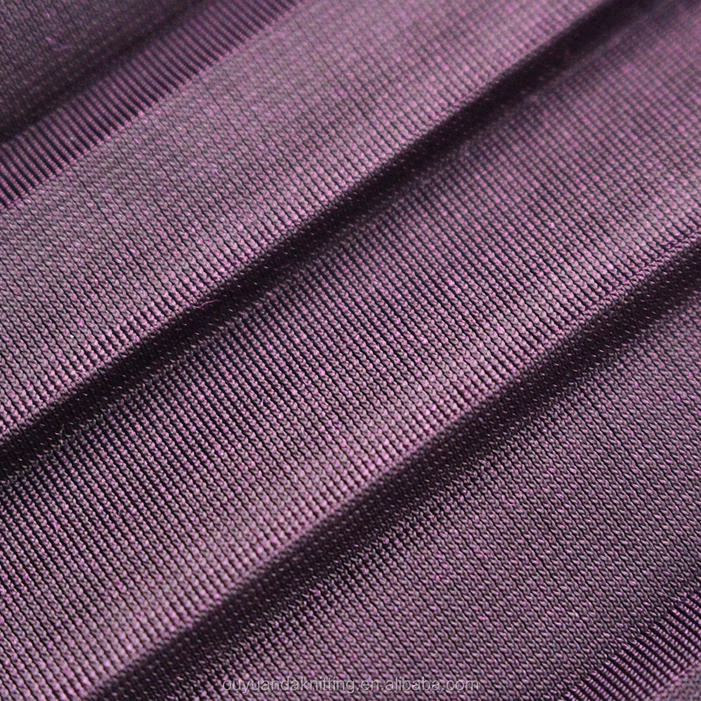 Warp Knit Spandex / Polyester Purple Dress / Skirt Fabric Crinkle Pleated Korea Velvet Fabric