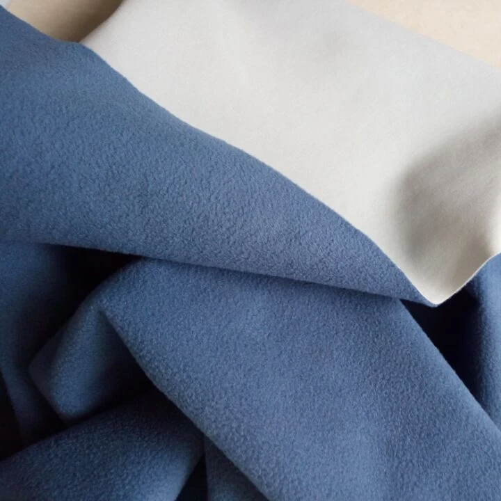 high quality china supply polyester three layer lamination elastic soft shell fabric for TPU coated polar fleece lining