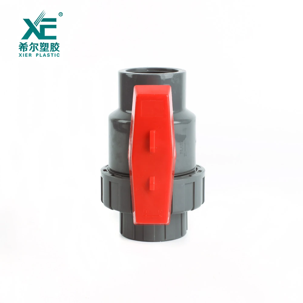 Top quality excellent free sample 1/2-2 inch plastic pvc single union ball valve