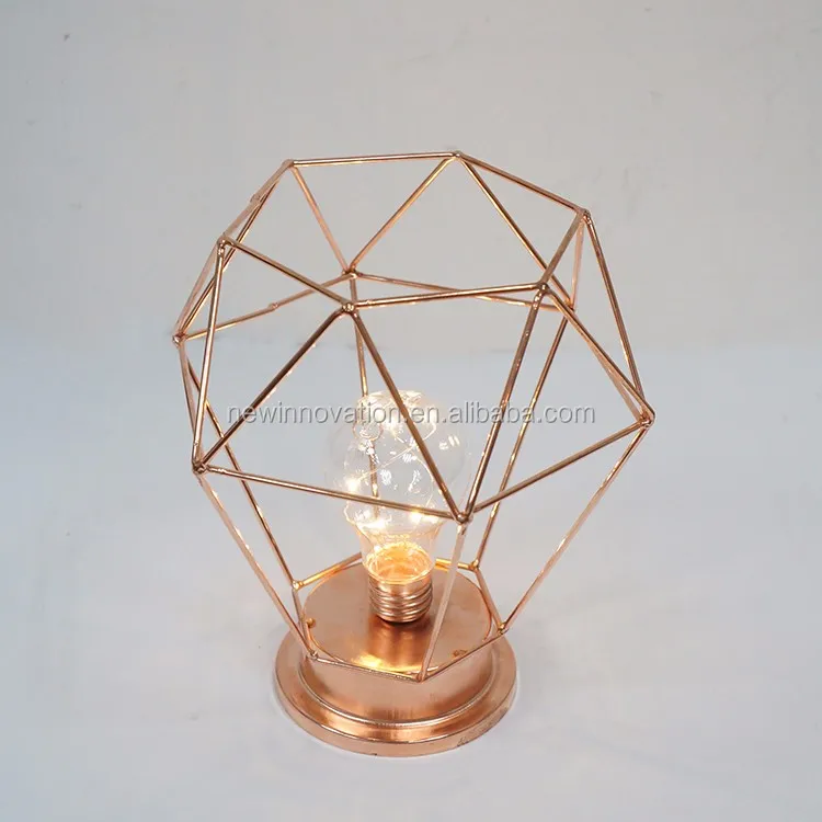 hot sale products table lamp for home decoration warm white copper wire light diamond lamp