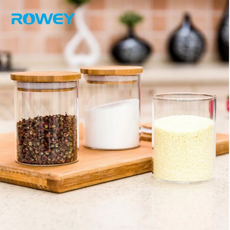 Wholesale round bottom fancy food storage coffee glass jar