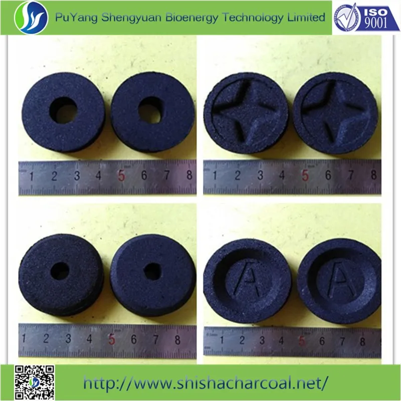 Мгновенный свет круглый скорлупы кокосового ореха кальяна, уголь для кальяна кальян