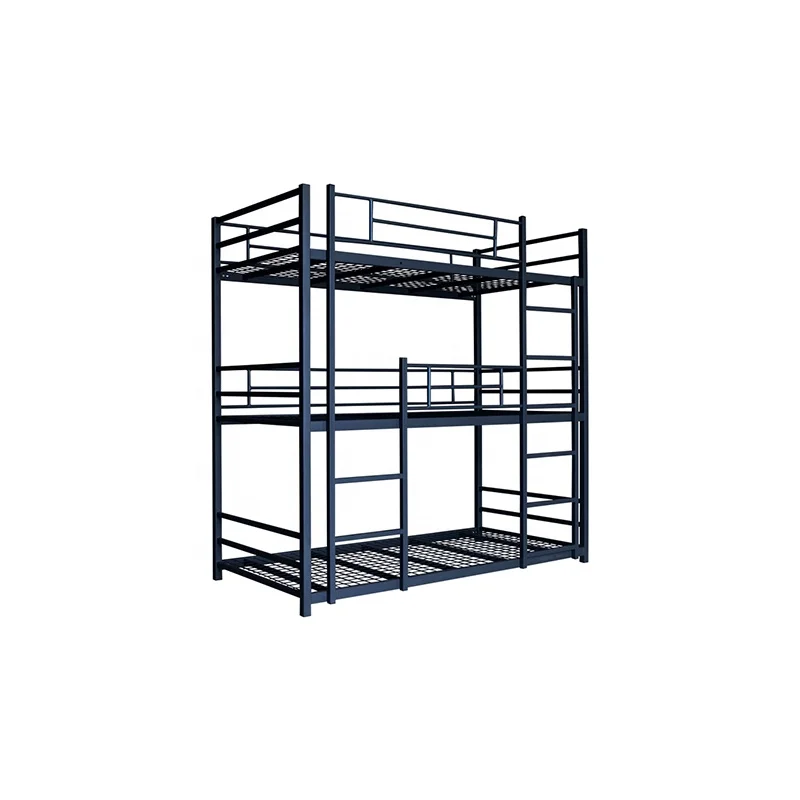 Dormitory Home Use 3 Tier Triple Metal Loft Bunk Bed Sale