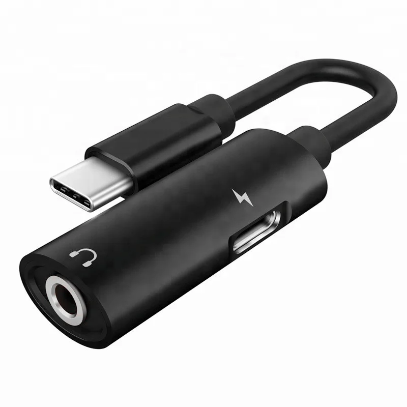 SUNLINE 2019 2 in 1 Audio adapter for Type C to Type C & DC 3.5 mm headphone jack charging and music for all mobile phone