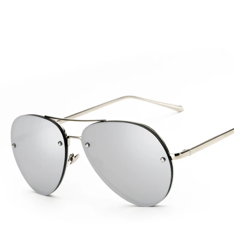 Custom Inspired Unisex Pilot Rimless Sunglasses For Women Men