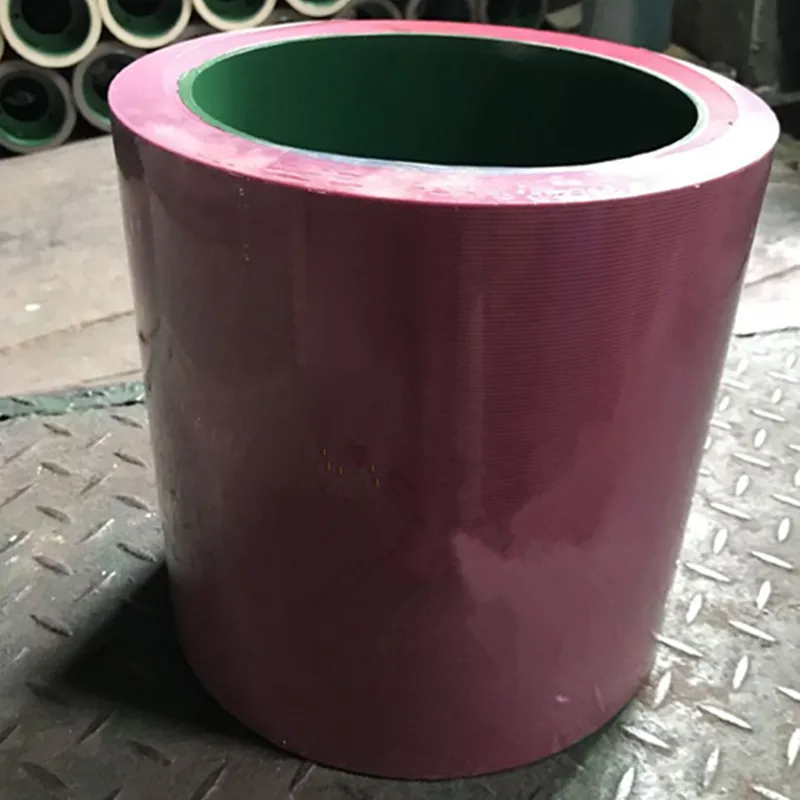 10 inch EPDM red color cast iron drum  rubber roller for rice mill machine