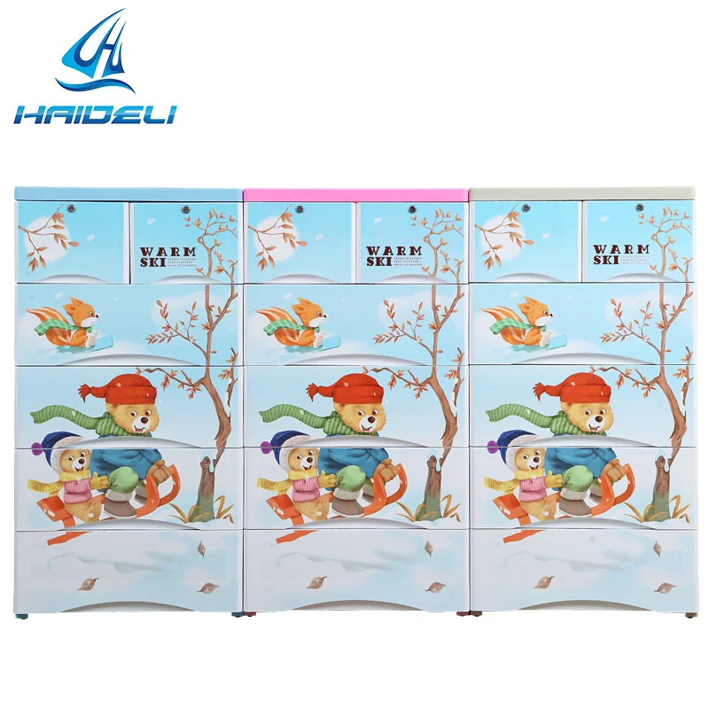 Cartoon Plastic Baby Drawers cabinet