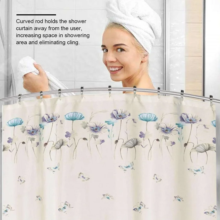curved shower curtain rod