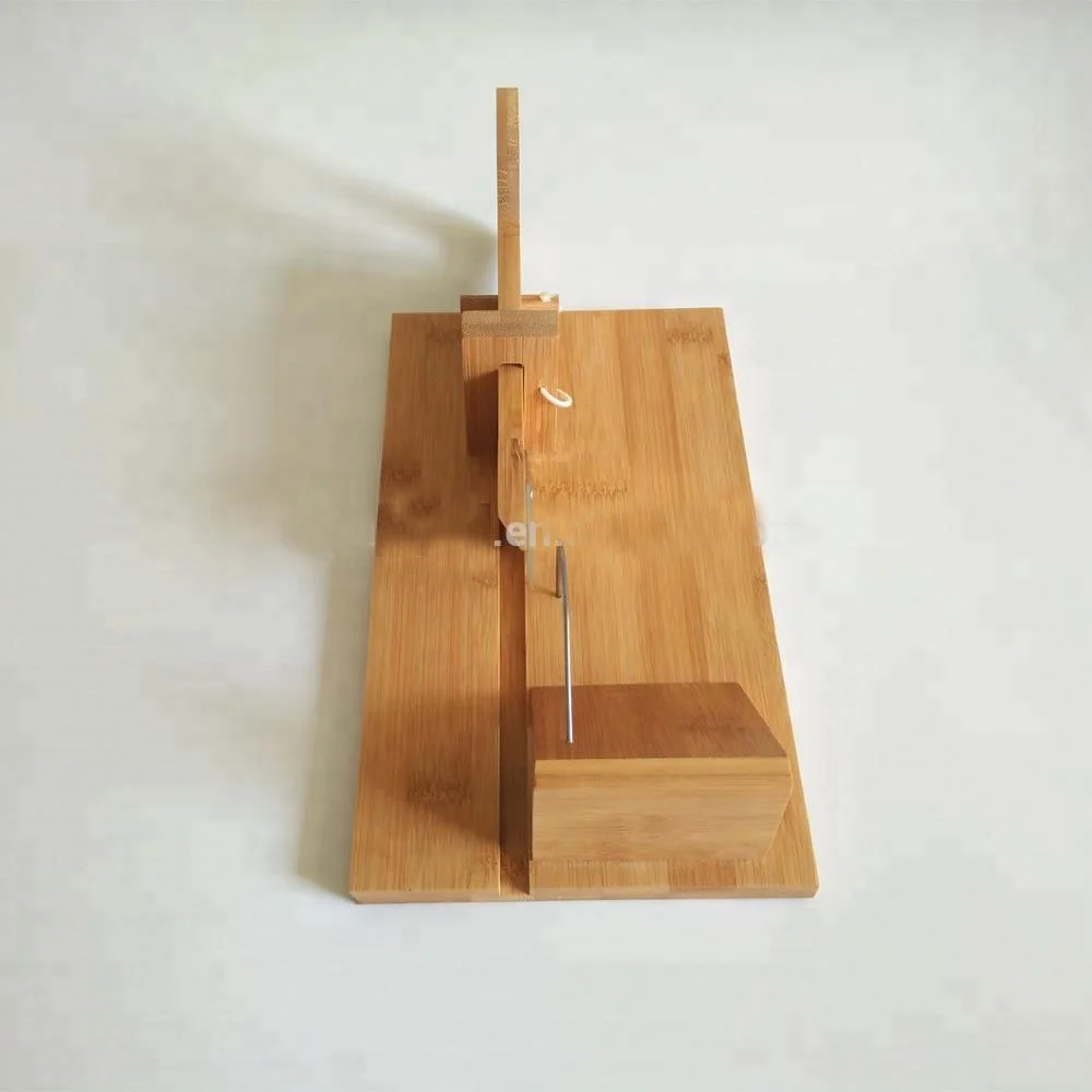 Bamboo Wood Sausage Slicer Small Salami Guillotine Slicer