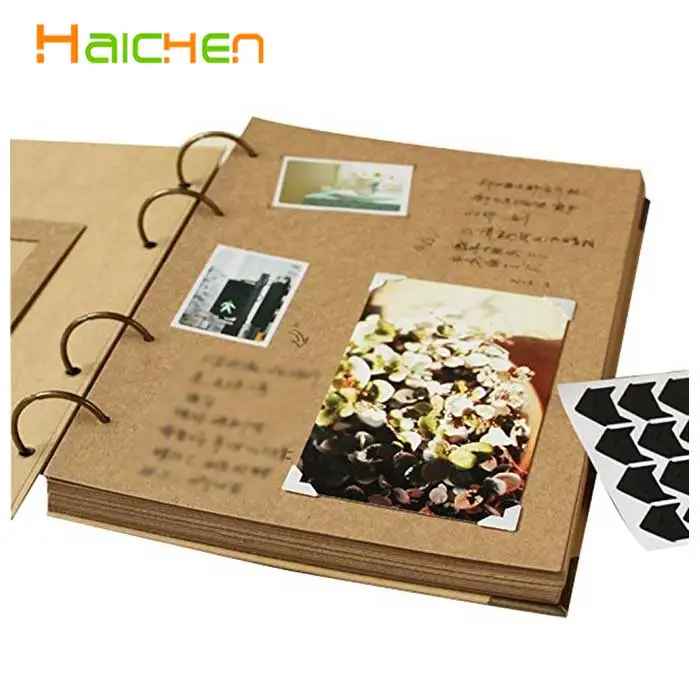 Classical Albums for Photographers Diy Picture Photoalbum 4 Rings Scrapbook Photo Album