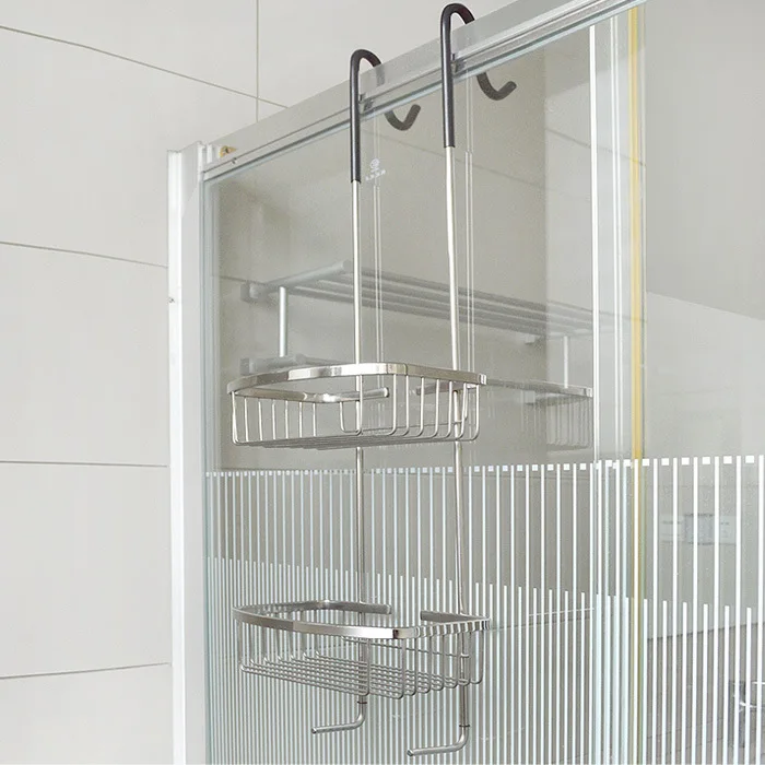 
304 Stainless steel fastening without drilling corner shower shelf hanging 