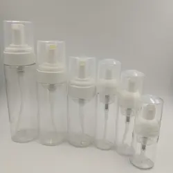30ml 50ml 60ml 100ml 150ml 200ml  250ml PET foam pump bottles plastic empty refillable cosmetic foaming soap pump bottle