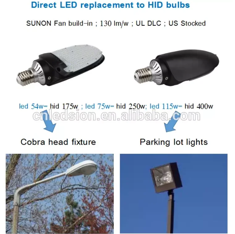 Светодиодная Модифицированная лампа 115 Вт E26/E39/EX39 mogul base, светодиодная сменная арматура для MH/ HPS, высокая светоотдача 130 лм/Вт