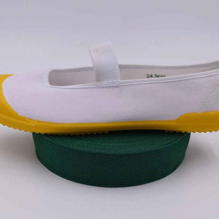 polyester shoe strap cotton elastic band webbing 20mm for baby ballet shoes