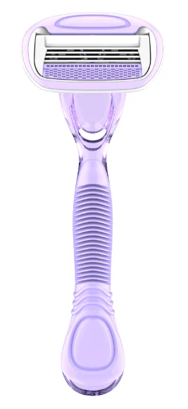 Body shaving razors with new design rubber handle for lady