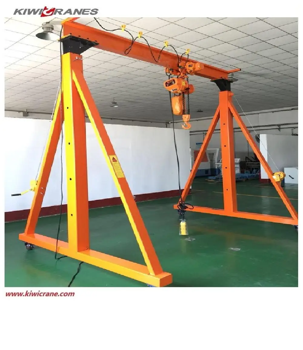 Low cost electric mobile moving adjustable 1 ton mini type portable gantry crane for sale