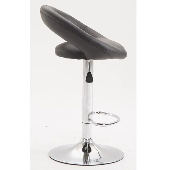 Регулируемый барный стул из искусственной кожи с низкой спинкой