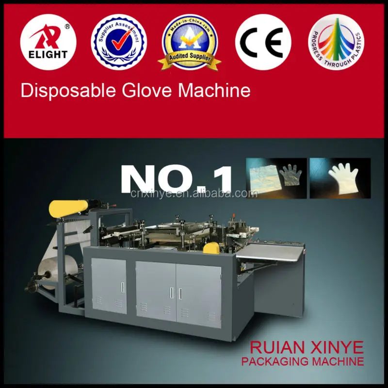 PE disposable gloves making machine, Plastic gloves making machine