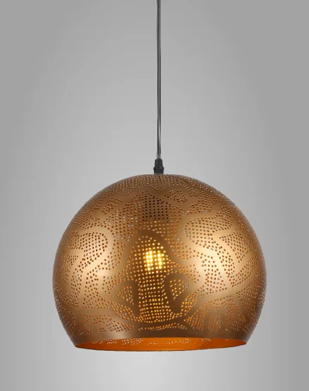 Deco Contemporary Hanging Lights Handmade Iron Drill Lamp Shade Morocco Etched Pendant Light